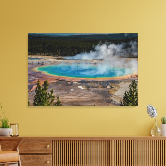Nationaal park Grand Prismatic Spring Yellowstone Canvas Afdruk (Insitu (Woonkamer))