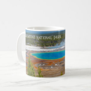 Nationaal park Grand Prismatic Spring Yellowstone Koffiemok