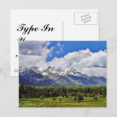Nationaal park Grand Teton. Briefkaart (Voorkant / Achterkant)
