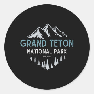 Nationaal park Grand Teton Grand Teton Ronde Sticker