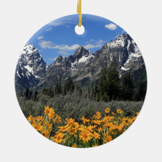 Nationaal park Grand Teton Keramisch Ornament (Achterkant)