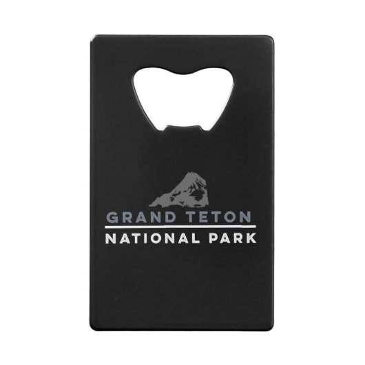 Nationaal park Grand Teton Kredietkaart Flessenopener (Achterkant)