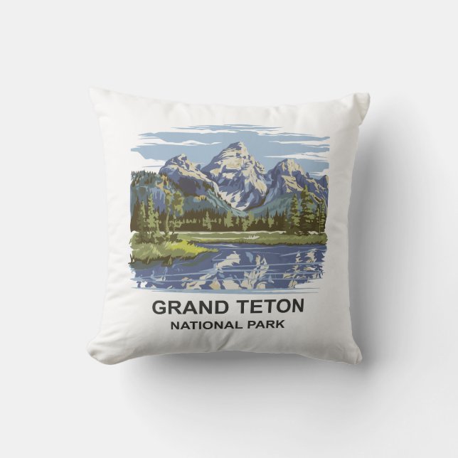 Nationaal park Grand Teton Kussen (Voorkant)