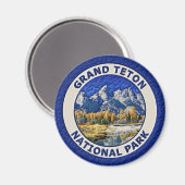 Nationaal park Grand Teton Magneet (Voorkant / Achterkant)