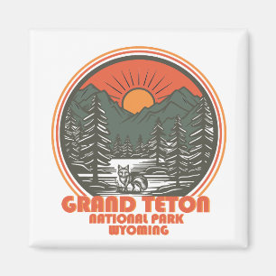 Nationaal park Grand Teton Mountains in Wyoming Magneet