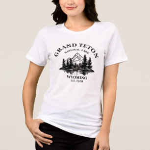 Nationaal park Grand Teton Mountains in Wyoming Tri-Blend Shirt