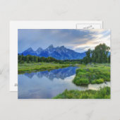 Nationaal park Grand Teton op Sunset Briefkaart (Voorkant / Achterkant)