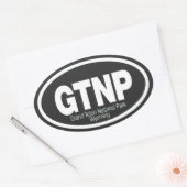 Nationaal park Grand Teton Ovale Sticker (Envelop)