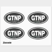 Nationaal park Grand Teton Ovale Sticker (Vel)