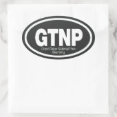 Nationaal park Grand Teton Ovale Sticker (Tas)