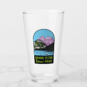Nationaal park Grand Teton - Pint Glass Glas (Voorkant)