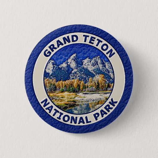 Nationaal park Grand Teton Ronde Button 5,7 Cm (Voorkant)