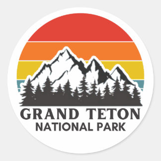 Nationaal park Grand Teton Ronde Sticker