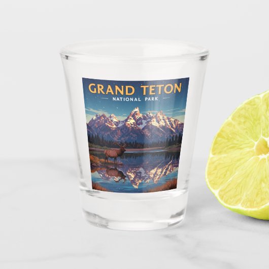 Nationaal park Grand Teton Shot Glas (Voorkant)