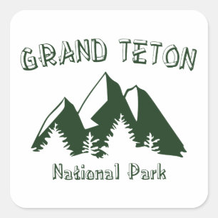 Nationaal park Grand Teton Vierkante Sticker