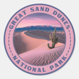 Nationaal park Great Sand Dunes Ronde Sticker