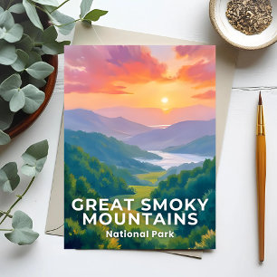 Nationaal park Great Smoky Mountains Aquarel Briefkaart