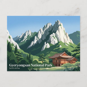 Nationaal park Gyeryongsan Zuid-Korea Briefkaart