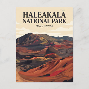 Nationaal park Haleakalā Hawaï Briefkaart