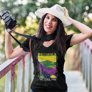 Nationaal park Haleakala Hawaii Verstoorde Vintage T-shirt