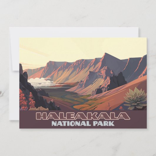 Nationaal park Haleakala Maui Volcano Kaart (Voorkant)