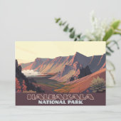 Nationaal park Haleakala Maui Volcano Kaart (Staand voorkant)