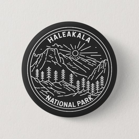 Nationaal park Haleakala  monoline Hawaii Ronde Button 5,7 Cm (Voorkant)