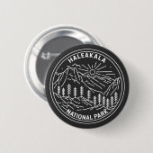 Nationaal park Haleakala  monoline Hawaii Ronde Button 5,7 Cm (Voorkant /achterkant)