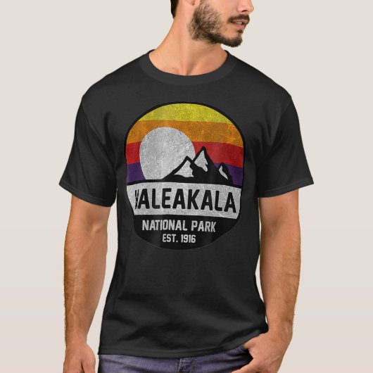 Nationaal park Haleakala Retro T-shirt (Voorkant)