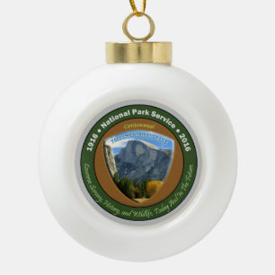 Nationaal park - halve kerst met speciale kerst keramische bal ornament