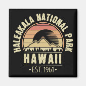 Nationaal park Hawaii Retro Haleakala Magneet (Voorkant)