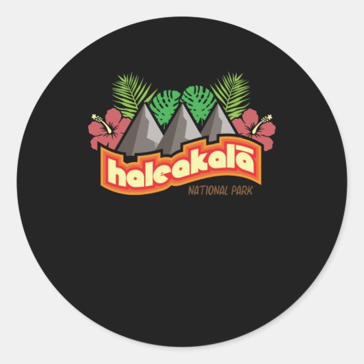 Nationaal Park Hawaii Ronde Sticker (Voorkant)