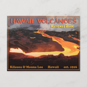 Nationaal park Hawaii Volcanoes Briefkaart