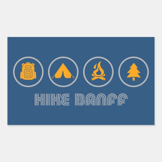 Nationaal park Hike Banff Rechthoekige Sticker (Voorkant)