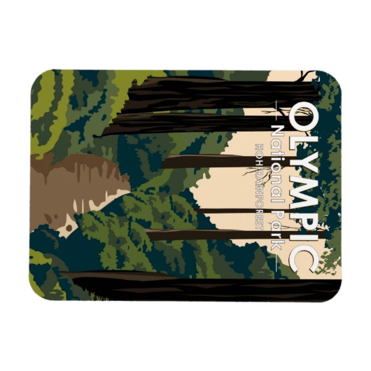 Nationaal park Hoh Rainforest Magneet (Horizontaal)