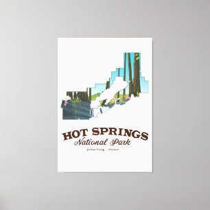 Nationaal park Hot springen, Garland County, Arkan Canvas Afdruk