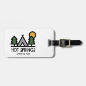 Nationaal park Hot Springs Bagagelabel (Voorkant horizontaal)