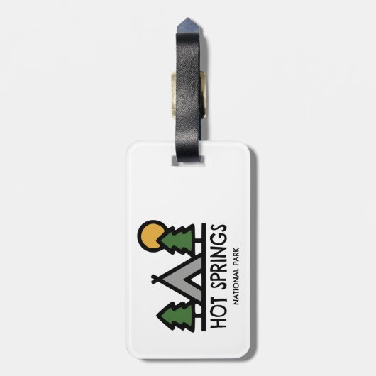 Nationaal park Hot Springs Bagagelabel (Achterkant verticaal)