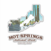 Nationaal park Hot springs,Garland County, Arkansa Sticker (Voorkant)