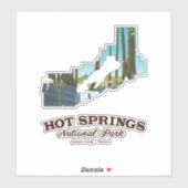 Nationaal park Hot springs,Garland County, Arkansa Sticker (Vel)