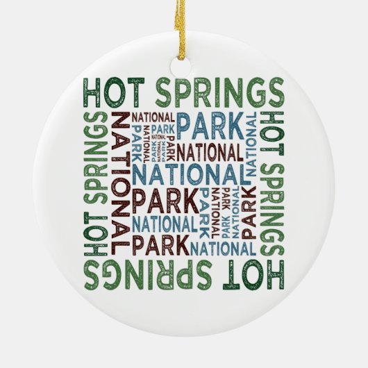 Nationaal park Hot Springs Keramisch Ornament (Achterkant)
