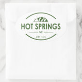 Nationaal park Hot Springs Ovale Sticker (Tas)