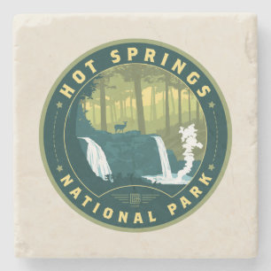 Nationaal park Hot Springs Stenen Onderzetter