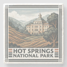 Nationaal park Hot Springs Stenen Onderzetter