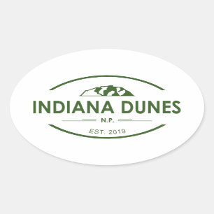 Nationaal Park Indiana Dunes Ovale Sticker