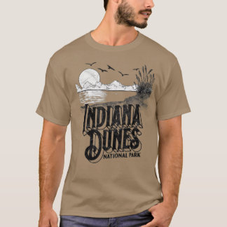  nationaal park Indiana Dunes Retro 80 T-shirt