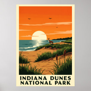 Nationaal park Indiana Dunes V02 Poster