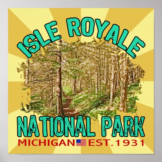 Nationaal Park Isle Royale, Michigan Poster (Voorkant)