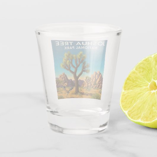 Nationaal park Joshua-boom Shot Glas (Achterkant)