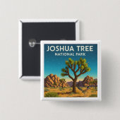 Nationaal park Joshua-boom Vierkante Button 5,1 Cm (Voorkant /achterkant)